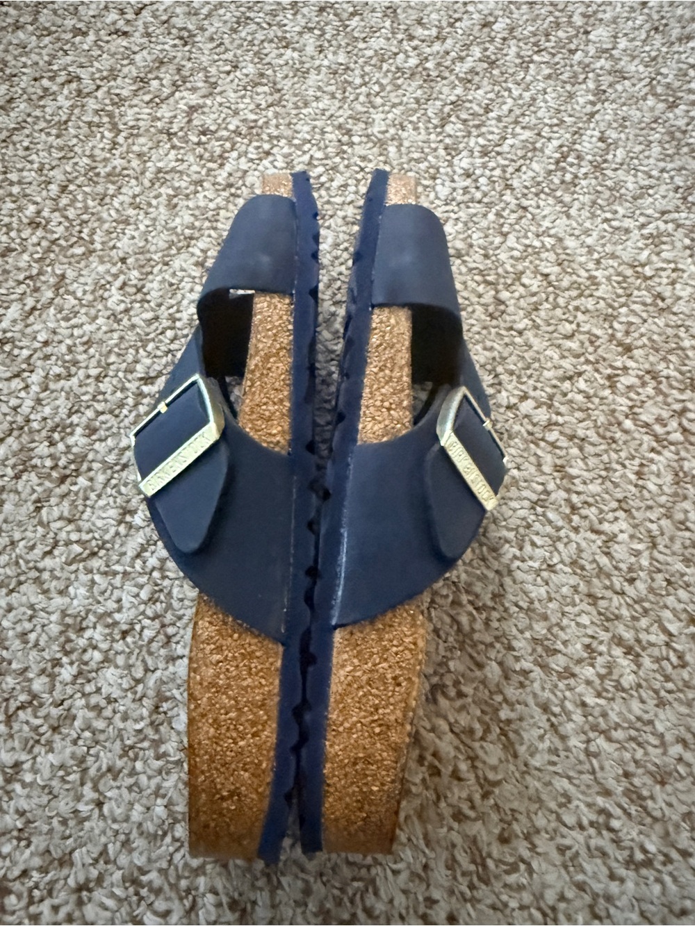 Birkenstock Cruz Nubuck Cross-Strap Sandals in Navy - Picture 5 of 6